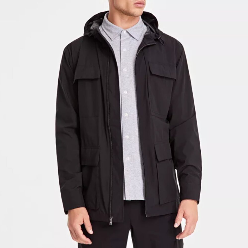 Alfani Men's Lightweight Jacket  Deep Black Size 3XL